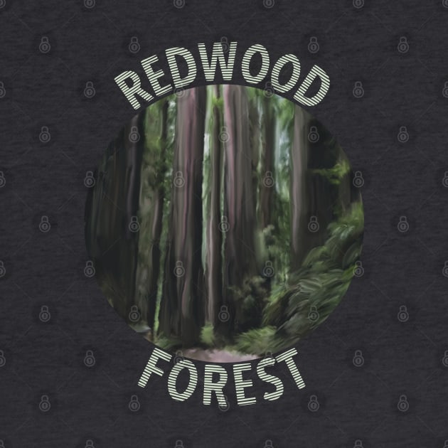 Redwood Forest Painting by Slightly Unhinged